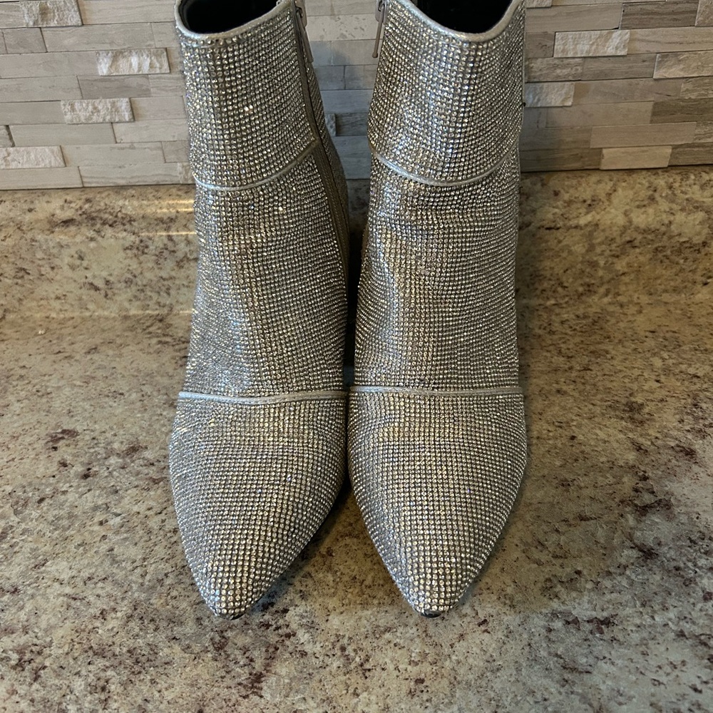 Silver Ankle Boots